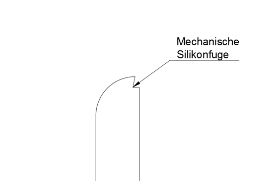 Säulenschutz - Silikonfuge